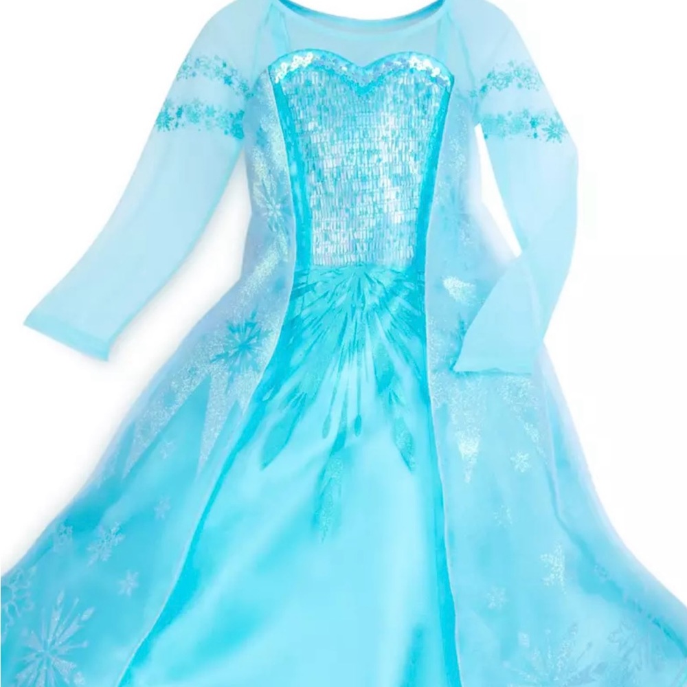 Frozen: Elsa dress with crown! And, Anna PJ dress